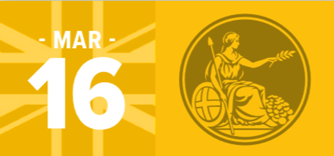 16 March - new BoE governor 16 March - new BoE governor