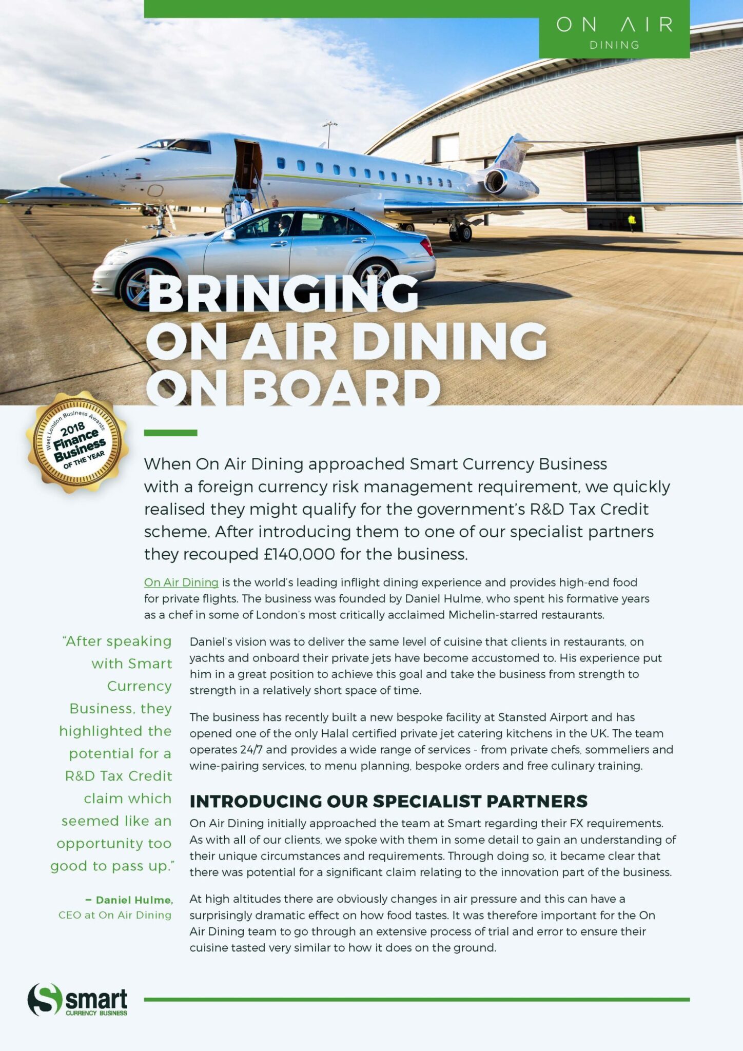 On Air Dining Case Study On Air Dining Case Study