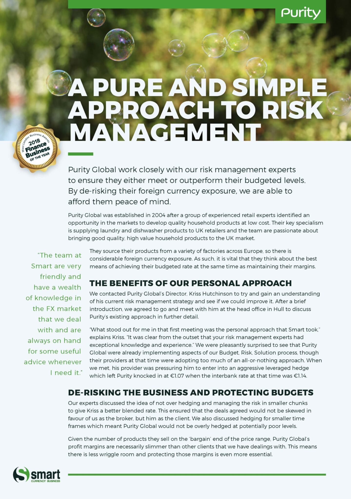 Purity Global Case Study Purity Global Case Study