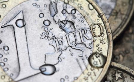 Euro with rain